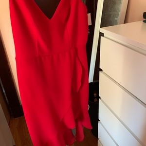 Brand new red ruffle dress